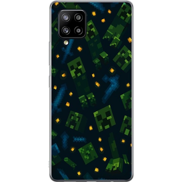 Samsung Galaxy A42 5G Genomskinligt Skal Minecraft Dungeons Mob