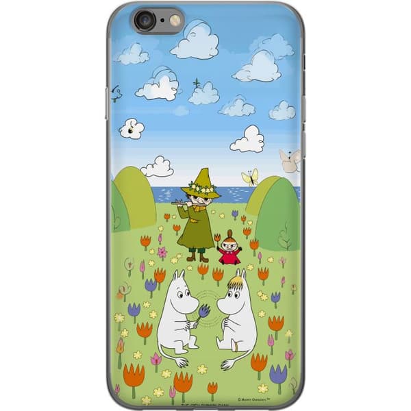 Kompatibelt Mobildeksel til Apple iPhone 6 Mumin i blomsteräng grønn