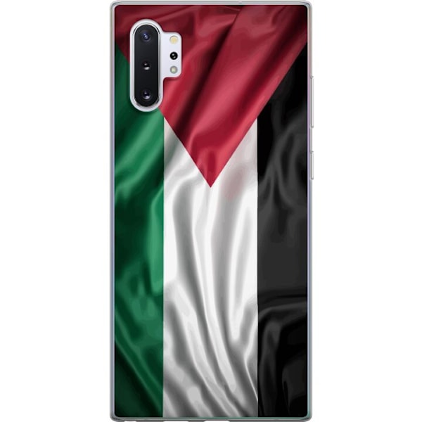 Samsung Galaxy Note10+ Genomskinligt Skal Palestinaflaggan – ikoniskt frihetsmotiv i rött, svart, vitt och grönt