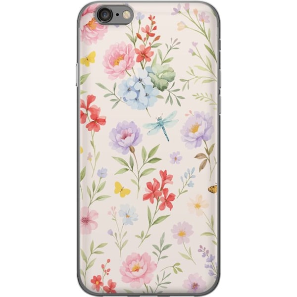 Apple iPhone 6 Gjennomsiktig deksel Blomster