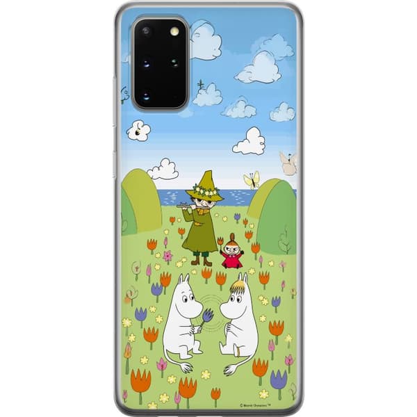 Kompatibelt Mobildeksel til Samsung Galaxy S20+ Mumin i blomsteräng grønn