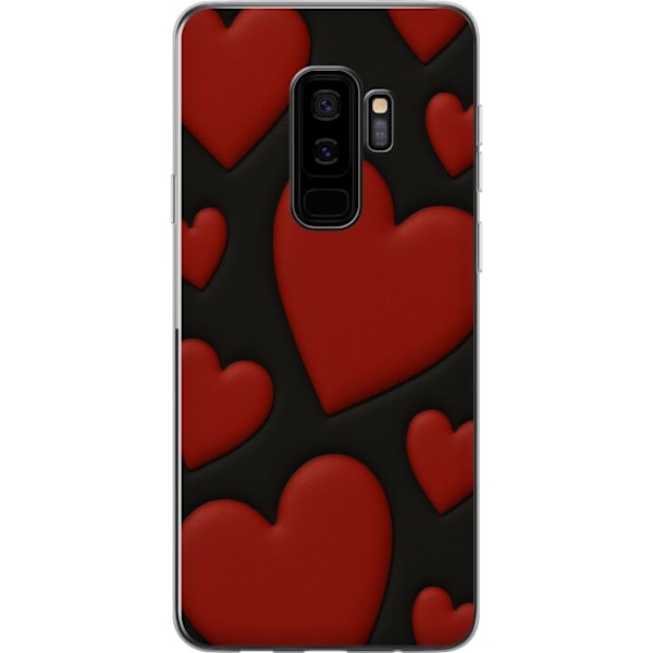 Samsung Galaxy S9+ Genomskinligt Skal Red Velvet Hearts
