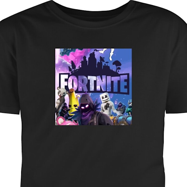 Barn-T-shirt | Bekväm T-shirt för Barn Fortnite svart 3-4 År