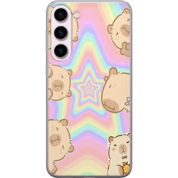 Samsung Galaxy S23+ Genomskinligt Skal Kawaii Capybara Galaxy Söt Anime Djur Rymdmotiv Kawaii Trend Present TikTok Design