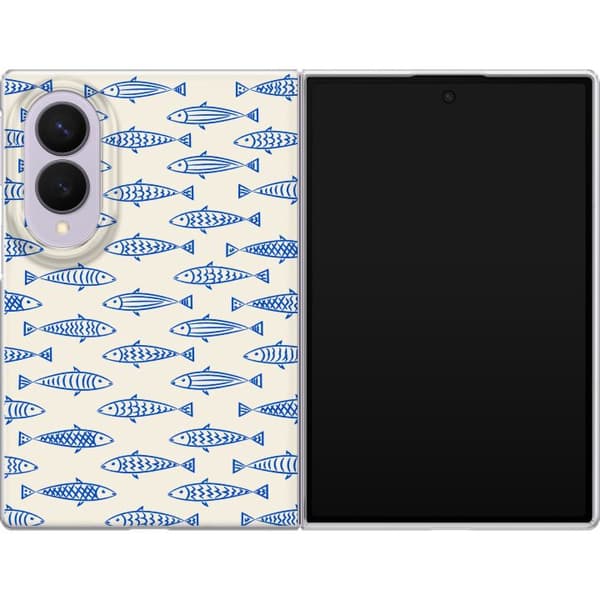 Kompatibelt Mobildeksel til Samsung Galaxy Z Fold8 Hvit fiskegrafikk hvit