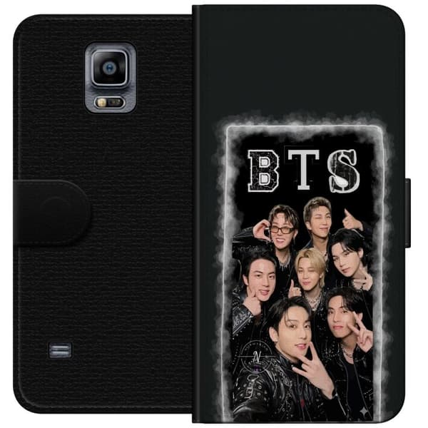 Kompatibel Tegnebogsetui til Samsung Galaxy Note 4 BTS-medlemmer poserer sammen i sorte outfits for en selfie sort