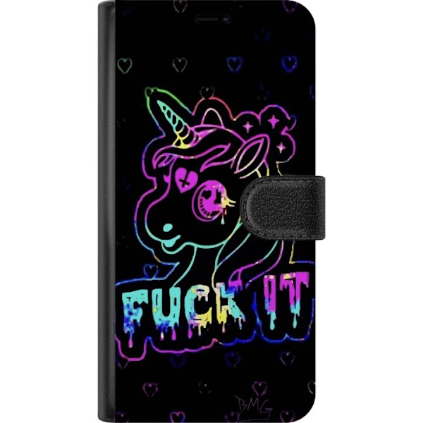 Apple iPhone 12 mini Lompakkokotelo Fuck it Unicorn