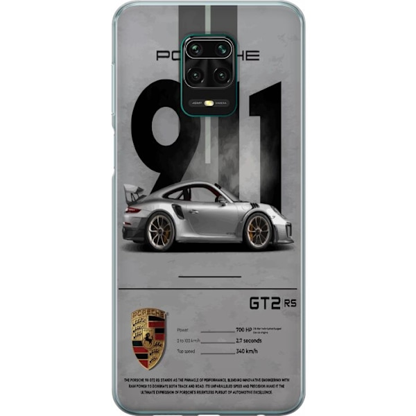 Xiaomi Redmi Note 9 Pro Gennemsigtig cover Porsche 911