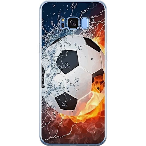 Samsung Galaxy S8+ Genomskinligt Skal Fotboll Eld