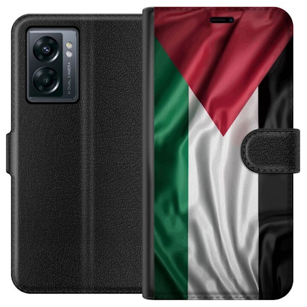 OnePlus Nord N300 Tegnebogsetui Palestinaflaget – ikonisk frihedssymbol i rød, sort, hvid og grøn