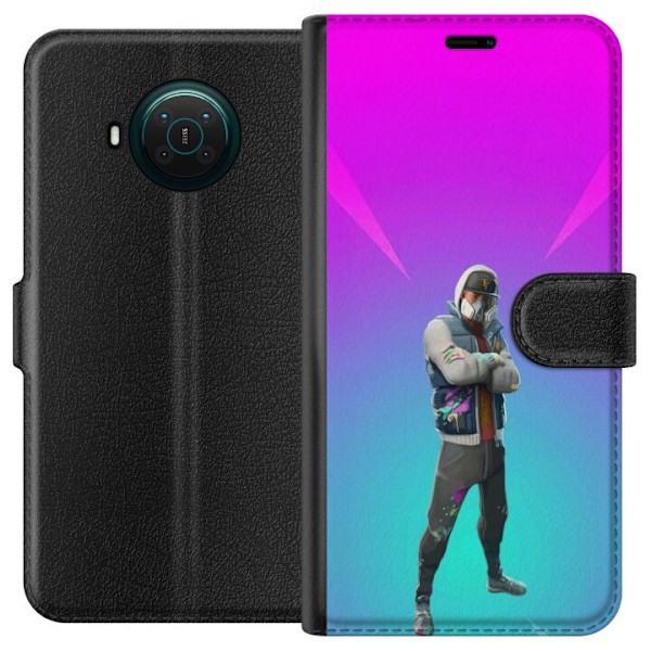 Nokia X10 Tegnebogsetui sort ridder fortnite
