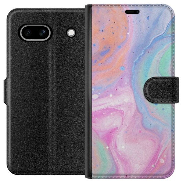 Google Pixel 7a Lommeboketui Pastellmarmor
