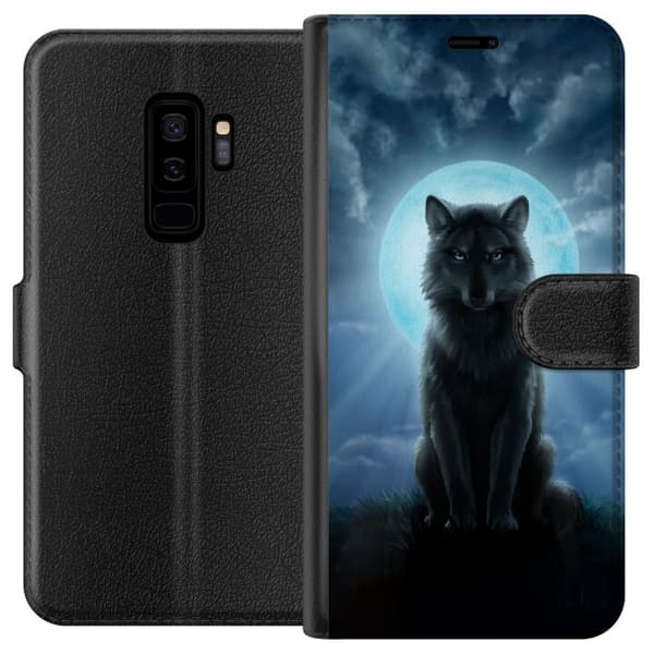 Kompatibel Tegnebogsetui til Samsung Galaxy S9+ Ulv i mørke