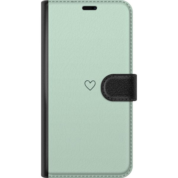 Samsung Galaxy S24 FE Lompakkokotelo Sydän Vihreä