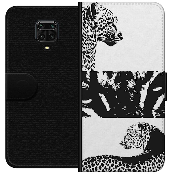 Xiaomi Redmi Note 9S Tegnebogsetui Leopard Faces