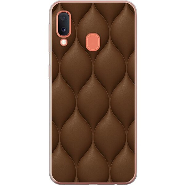 Samsung Galaxy A20e Genomskinligt Skal Cocoa Scales