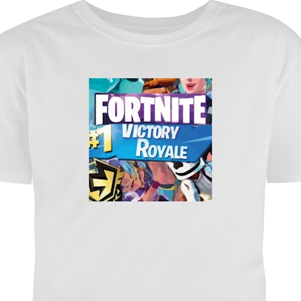 Børne T-shirt | Behagelig T-shirt til Børn Fortnite hvid 2-3 År