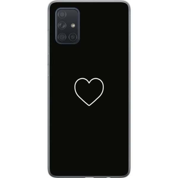 Samsung Galaxy A71 Gennemsigtig cover Hjerte
