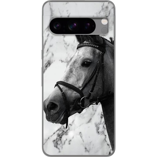 Google Pixel 8 Pro Gennemsigtig cover Marmor med hest