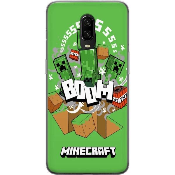OnePlus 6T Läpinäkyvä kuori Minecraft Boom
