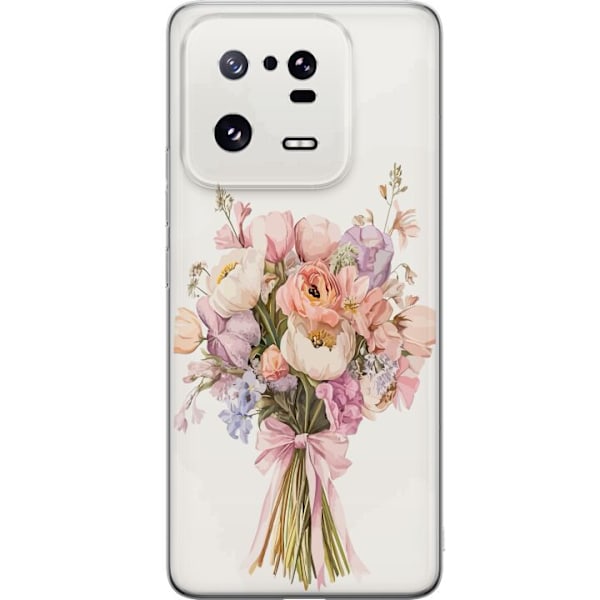 Xiaomi 13 Pro Läpinäkyvä kuori Kännykkäkuori värikkäällä kukkakimpulla romanttisessa tyylissä