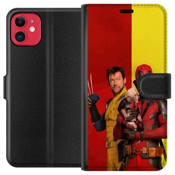 Kompatibel Tegnebogsetui til Apple iPhone 11 Deadpool & Wolverine