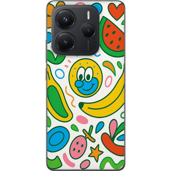 Xiaomi Redmi Note 14 Gjennomsiktig deksel Sommerfuglslør