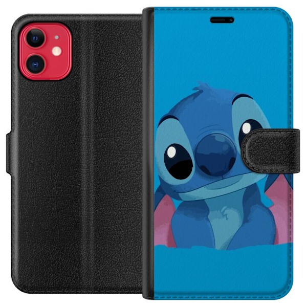 Apple iPhone 11 Tegnebogsetui Stitch Blå