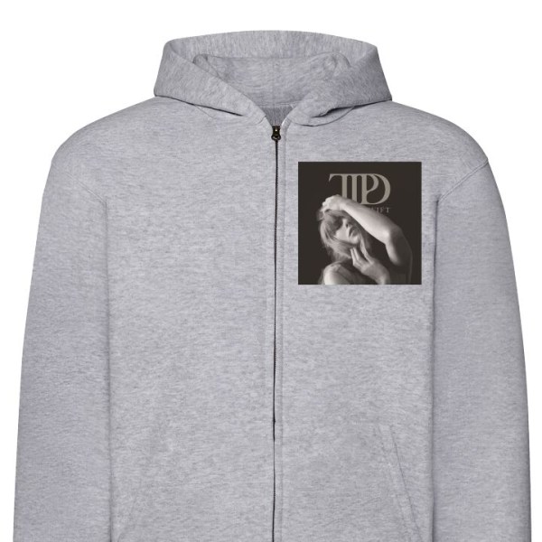 Zip Hoodie Taylor Swift - TTPD grå M