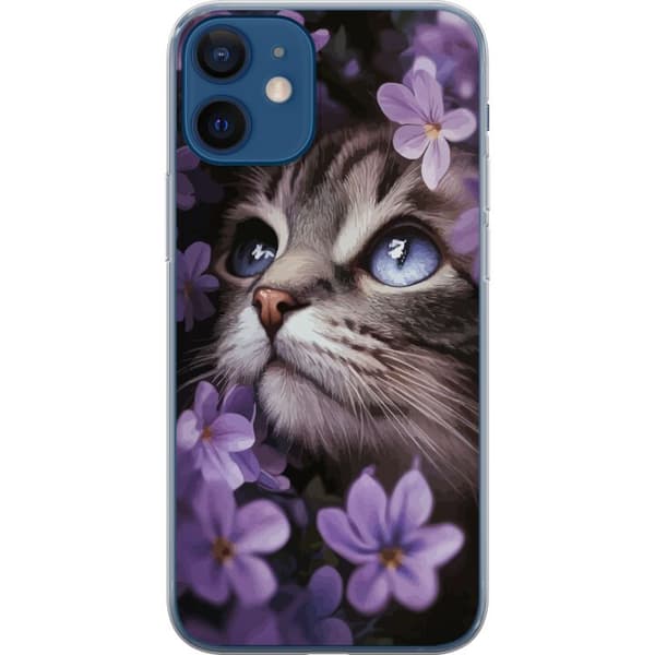 Kompatibel Mobilcover til Apple iPhone 12 Kat og blomster