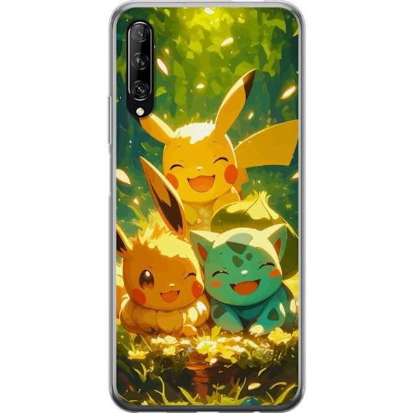 Huawei P smart Pro 2019 Genomskinligt Skal Pixelmonster spelstil – färgstark design för retroälskande gamers