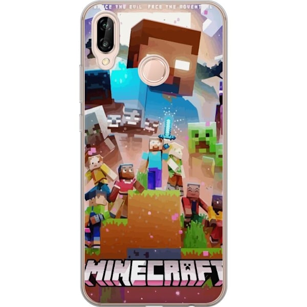 Huawei P20 lite Läpinäkyvä kuori Minecraft