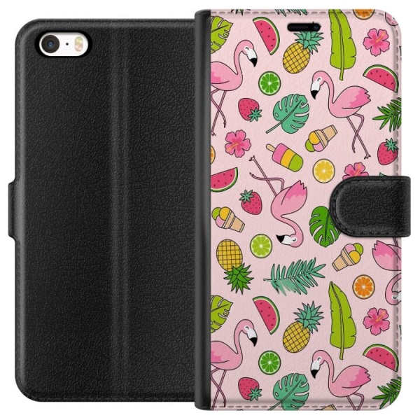 Apple iPhone 5 Lompakkokotelo Flamingo