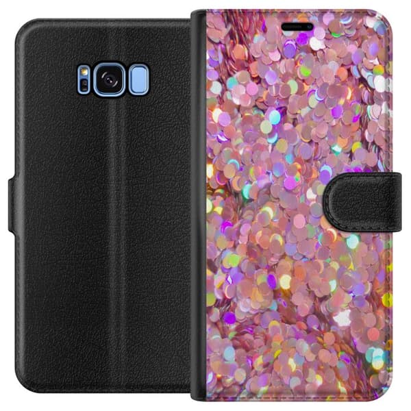 Kompatibelt Plånboksfodral till Samsung Galaxy S8 Glitter