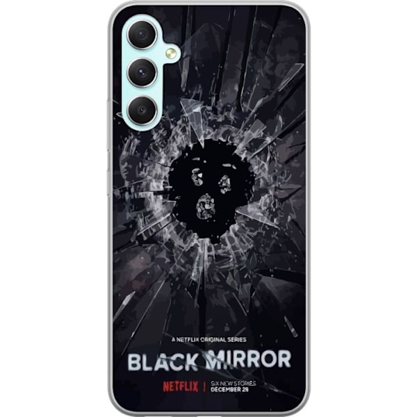 Samsung Galaxy A34 Läpinäkyvä kuori Black Mirror Sci-Fi Net