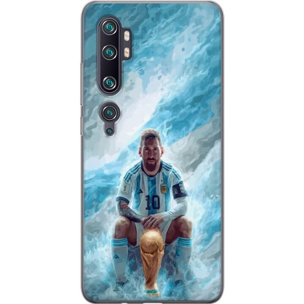 Kompatibelt Mobildeksel til Xiaomi Mi Note 10 Pro Lionel Messi Världsmästare blå