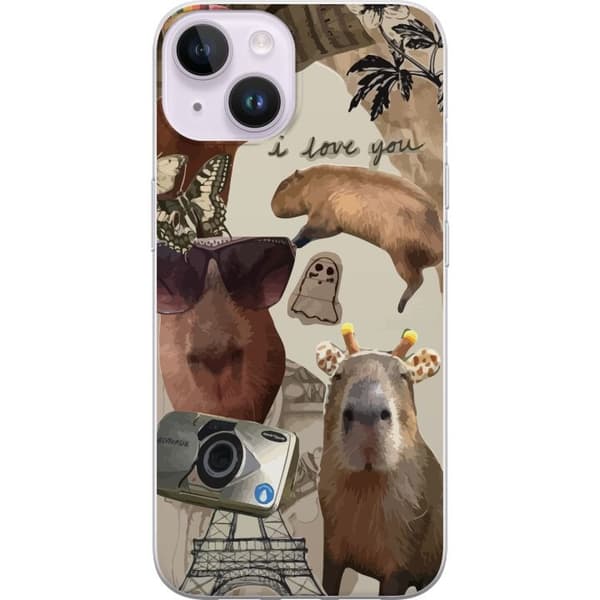Kompatibelt Mobildeksel til Apple iPhone 14 Capybara