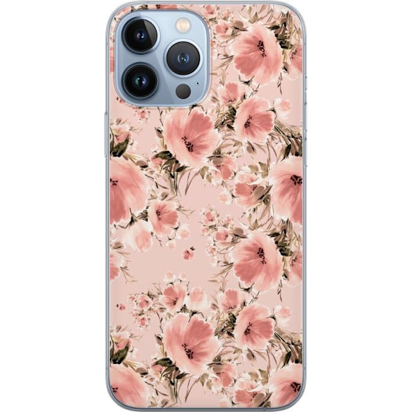 Apple iPhone 13 Pro Max Gjennomsiktig deksel Blomster