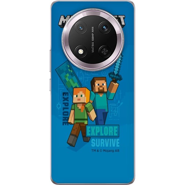 Honor Magic7 Lite Läpinäkyvä kuori Minecraft Luolastot