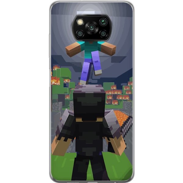 Xiaomi Poco X3 NFC Gjennomsiktig deksel Minecraft