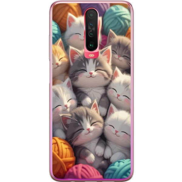 Kompatibelt Mobildeksel til Xiaomi Redmi K30 Sovande kattungar beige