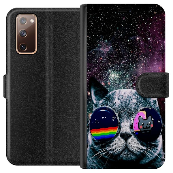 Samsung Galaxy S20 FE Lompakkokotelo Avaruus kissa
