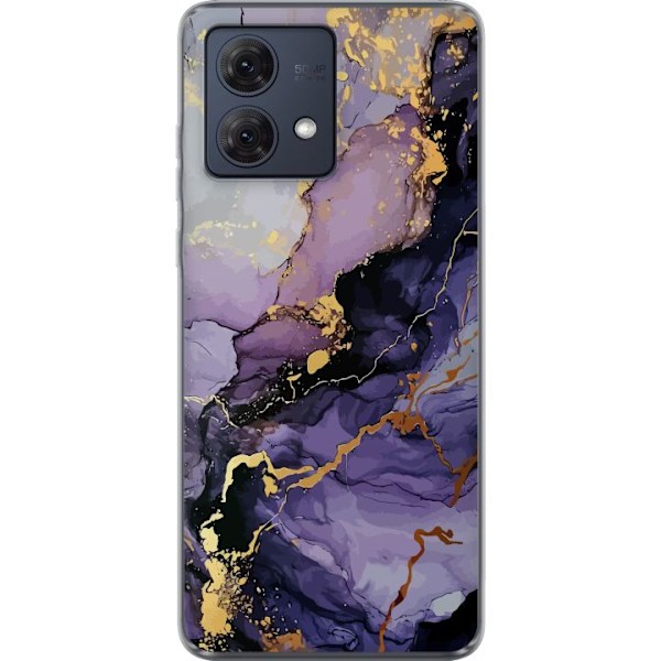 Motorola Moto G84 Genomskinligt Skal Lila Marmor