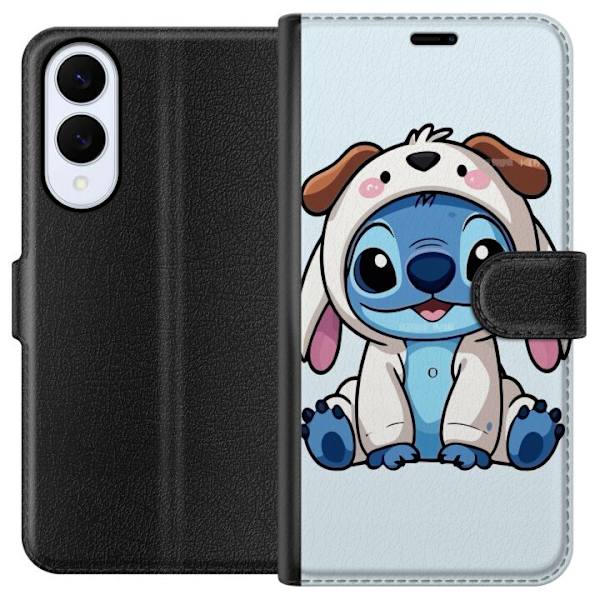 Samsung Galaxy S25 Edge Tegnebogsetui Stitch Hundekostume Lilo & Stitch Disney Sjovt Design Blå Udlænding Tegneseriekarakter Populær Børne Disney