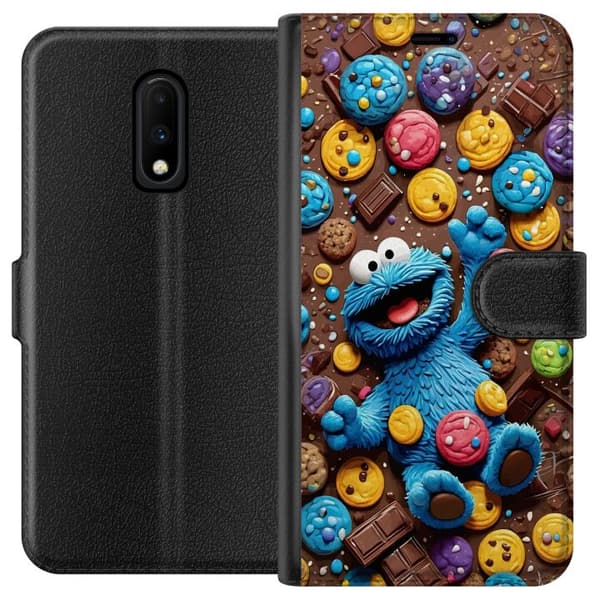 Kompatibel Tegnebogsetui til OnePlus 7 Kakmonster bland kakor