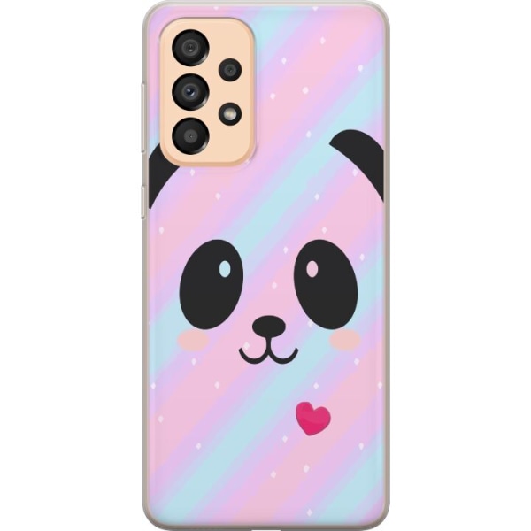 Samsung Galaxy A33 5G Gennemsigtig cover Regnbue Panda