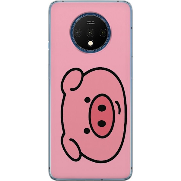 OnePlus 7T Läpinäkyvä kuori Kawaii Piggy
