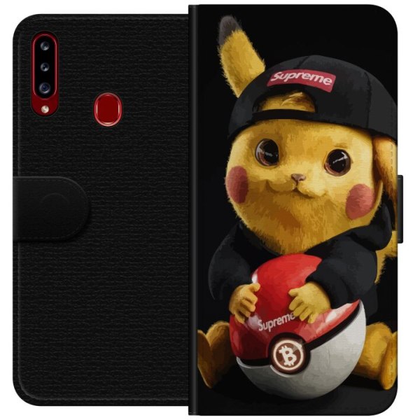 Samsung Galaxy A20s Lompakkokotelo Pikachu Supreme