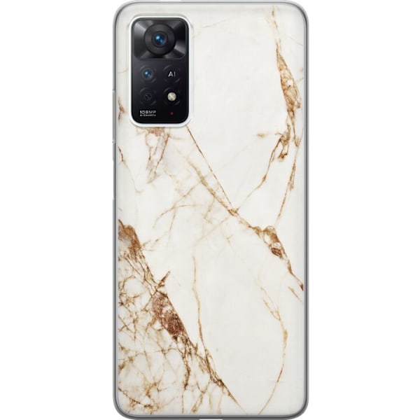 Xiaomi Redmi Note 11 Pro Läpinäkyvä kuori Valkoinen marmori