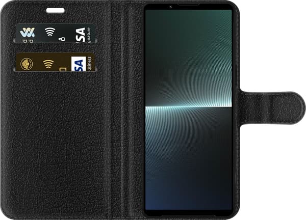 Kompatibel Tegnebogsetui til Sony Xperia 1 V Cool taleboble - Sort motiv med stay Cool - Sort taleboble. sort